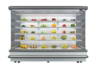 Réfrigérateur ouvert d'acier inoxydable Multideck 4 couches 3000mm avec le rideau aérien