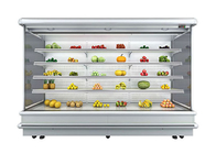Réfrigérateur ouvert d'acier inoxydable Multideck 4 couches 3000mm avec le rideau aérien