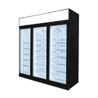 Système de refroidissement par ventilateur 3 portes congélateur à porte verticale en verre avec compresseur Wanbao