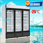 Le réfrigérateur en verre R404a de porte, congélateur de porte 3 en verre automatique dégivrent