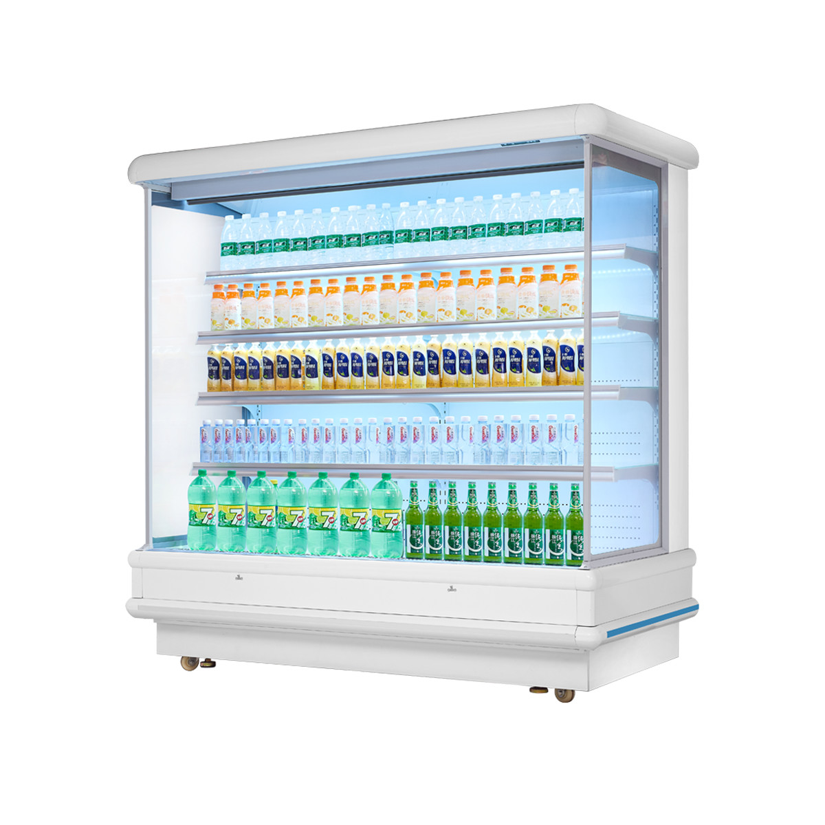 Réfrigérateur ouvert de boissons / légumes Multideck avec la conception européenne d&amp;#39;étagère de 4 couches