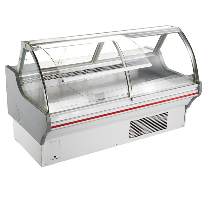 Cabinet gris de réfrigérateur d'affichage de 10 épiceries de degré avec le refroidissement dynamique