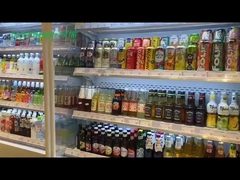 Petit mini multi-étages réfrigéré ouvert présentoir de supermarché enfichable et de type à distance