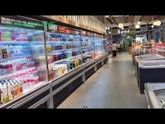 Réfrigérateur ouvert d'un seul bloc blanc d'affichage pour des boissons/lait 2m grande capacité