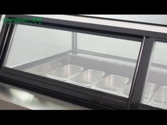 Étalage de gelato de congélateur d'affichage de crème glacée