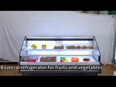 Produits à base de fruits Magasin d'affichage à double face Refroidisseur pour les aliments Les légumes Grande capacité