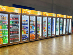 Ventilateur de refroidissement porte pivotante refroidisseur de boissons / réfrigérateur de supermarché