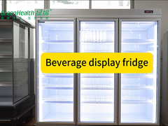 -18C Commercial Glass Door Freezer Autonomie pour les aliments surgelés / refroidisseur d'affichage vertical