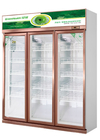 Réfrigérateur commercial au détail d'affichage de boisson avec 3 portes en verre