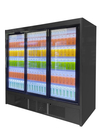 Réfrigérateur commercial d'affichage de Multideck de réfrigérateur en verre courant silencieux de porte pour des boissons