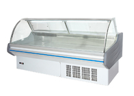 L'épicerie en verre incurvée de congélateur d'aliment cuits montre la longueur de réfrigérateur/refroidisseur facultative