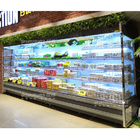 Supermarché vertical vitrine de produits laitiers affichage multi-deck refroidisseur à froid ouvert