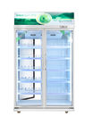 Refroidisseur commercial vertical d'affichage de boisson de deux portes avec le refroidissement de fan