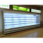 4 couches de réfrigérateur ouvert de Multideck avec le verre de Temperd ou les étagères en acier peintes