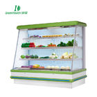 Réfrigérateur ouvert vertical droit de Multideck de vert et de santé pour le lait dans le supermarché