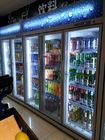 Automatique dégivrez le refroidisseur en verre commercial de boisson de porte pour le supermarché avec l'appareil de chauffage
