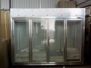 Étagères en verre solides de triple de congélateur de porte avec l'appareil de chauffage à l'intérieur