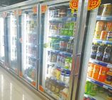 Le vert et la santé ont importé le réfrigérateur en verre 3000* 680 * 2120 d'affichage de porte de compresseur