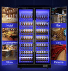Un réfrigérateur plus frais de porte de réfrigérateur commercial en verre de vin pour l'hôtel de barre