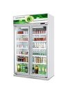 Refroidisseur commercial de boisson de la CE étalage d'affichage de congélateur de réfrigérateur de porte deux en verre