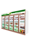 Type de refroidissement de boisson de magasin du refroidisseur 5 de porte de réfrigérateur de fan en verre commerciale de congélateur