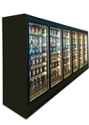 Cabinet droit de barre de porte de congélateur commercial en verre noir d'affichage pour la boisson de bière