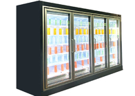 Cabinet droit de barre de porte de congélateur commercial en verre noir d'affichage pour la boisson de bière
