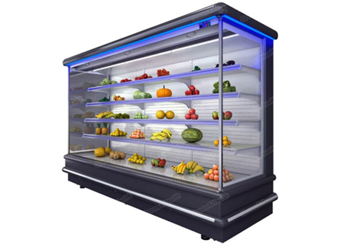 Un système distant plus frais d'affichage ouvert de contrôleur de Digital Supermarket Fridge Fruit et végétal