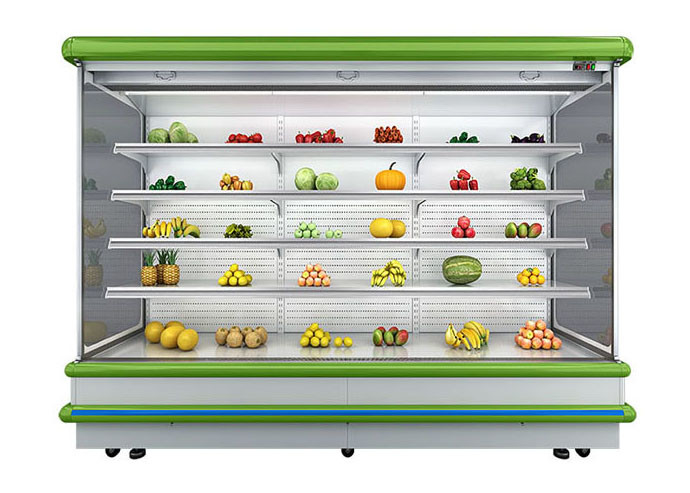 Un système distant plus frais d'affichage ouvert de contrôleur de Digital Supermarket Fridge Fruit et végétal