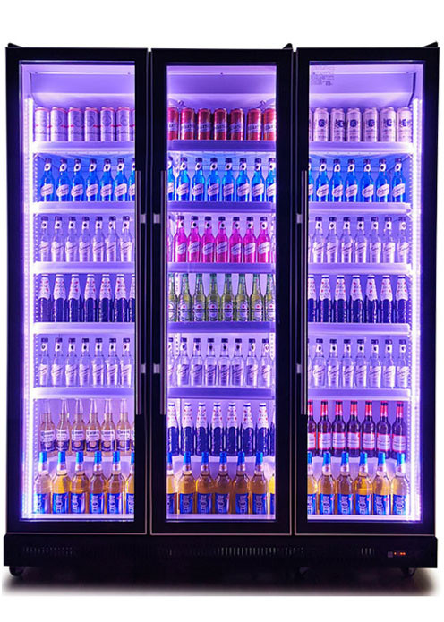 2 à 8 degrés Copeland Compresseur Porte en verre noir Réfrigérateurs Rafraîchisseur de bière