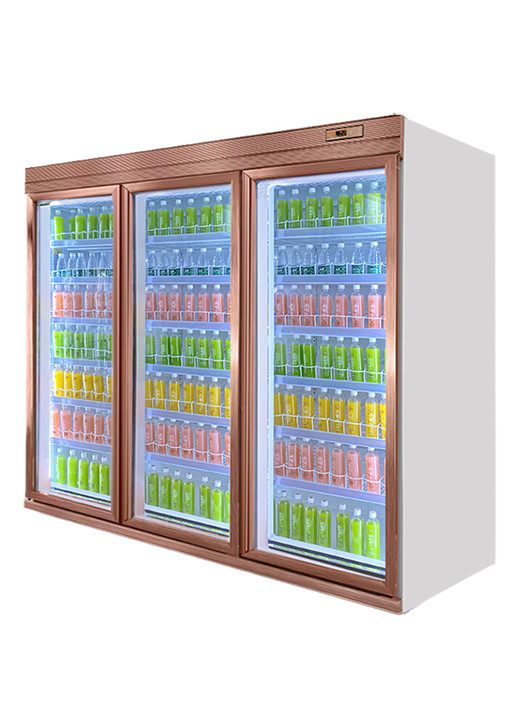 Réfrigérateur d'affichage de boisson au lait de refroidissement à l'air de prix usine pour le magasin de détail