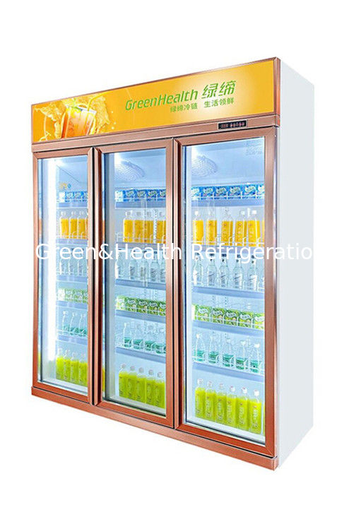 Refroidisseur adapté aux besoins du client de 1 2 3 portes en verre pour n'affiche aucun réfrigérateur commercial de boissons froides de brouillard
