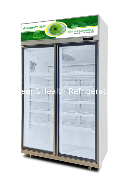 Temprature 2 à 8 de coffret d'étalage de réfrigérateur de support de boisson de supermarché de refroidissement à l'air