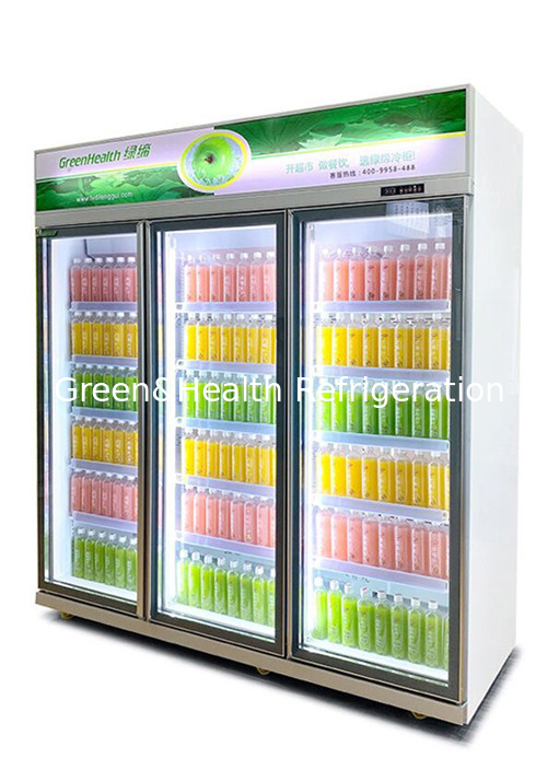 Temprature 2 à 8 de coffret d'étalage de réfrigérateur de support de boisson de supermarché de refroidissement à l'air