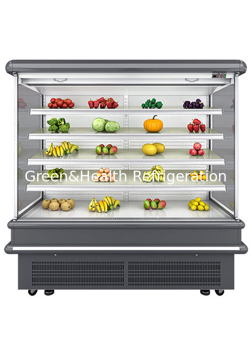 2.5m réfrigérateur ouvert multi-étage avec ventilateur dynamique et dégivrage automatique pour réfrigérateur mural