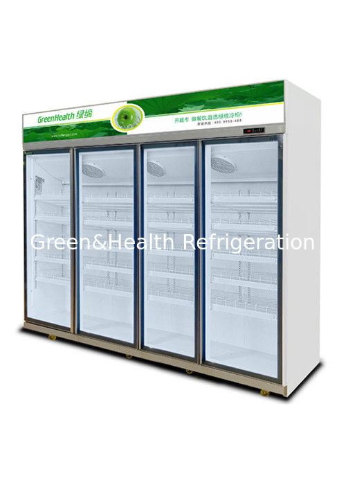 Refroidisseur de boissons commerciaux avec porte en verre triple puissance 1050W et capacité 1530L pour les supermarchés