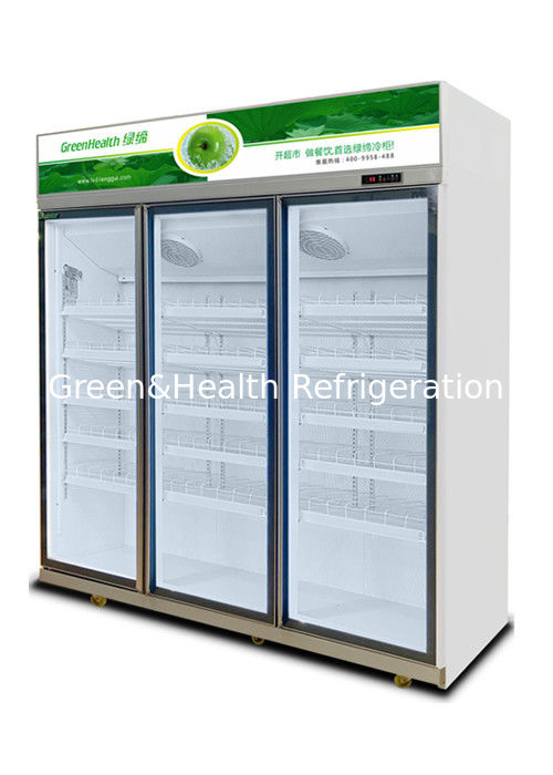 Refroidisseur de boissons commerciaux avec porte en verre triple puissance 1050W et capacité 1530L pour les supermarchés