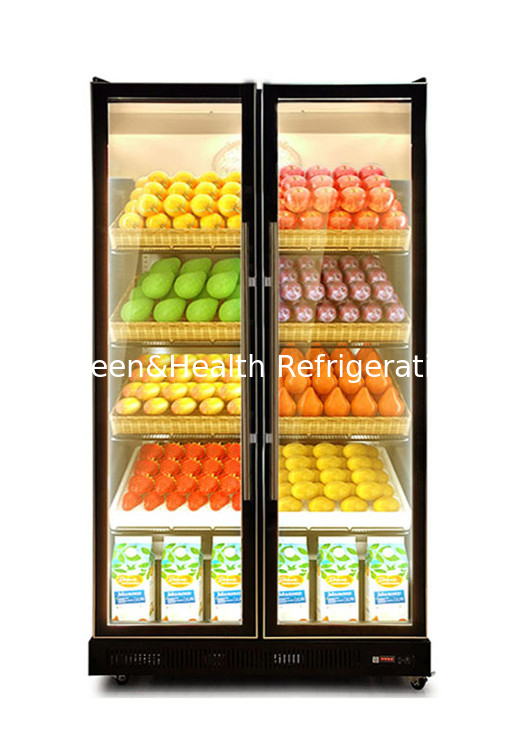 3 Couleur claire 740L refroidissement à l' air Porte en verre refroidisseur à bouteille réfrigérateur d' affichage