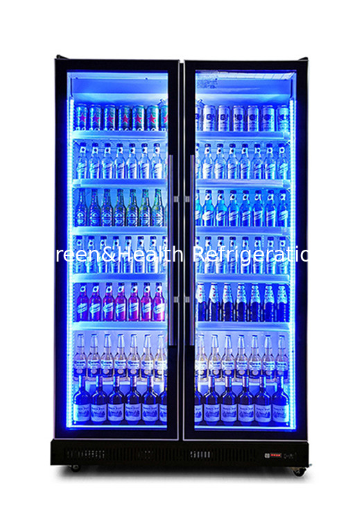 3 Couleur claire 740L refroidissement à l' air Porte en verre refroidisseur à bouteille réfrigérateur d' affichage
