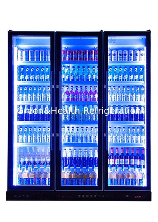 3 Couleur claire 740L refroidissement à l' air Porte en verre refroidisseur à bouteille réfrigérateur d' affichage