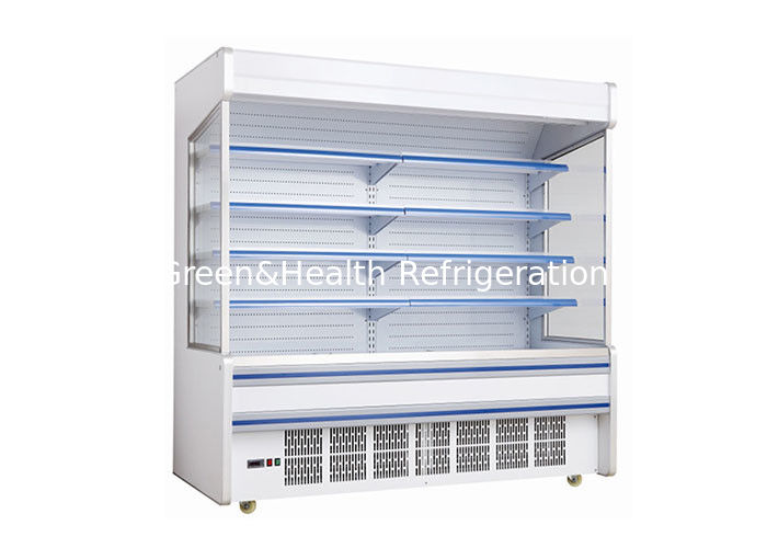 Chillers ouverts commerciaux à plusieurs étages avec racks réglables de refroidissement dynamique et éclairage LED pour supermarchés