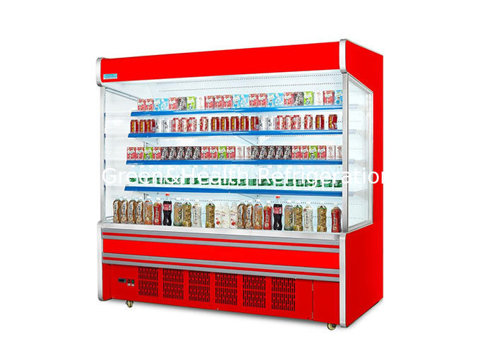 Chillers ouverts commerciaux à plusieurs étages avec racks réglables de refroidissement dynamique et éclairage LED pour supermarchés