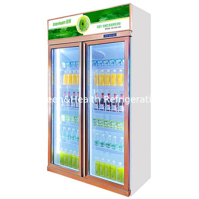 couleur droite de Champgne de réfrigérateur de barre d'affichage de refroidisseur commercial de boisson de la porte 452L 1