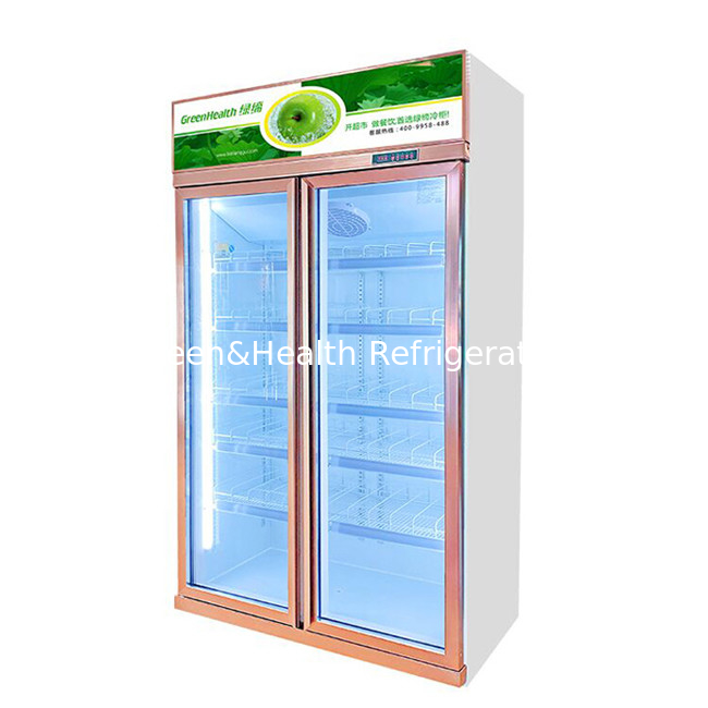 couleur droite de Champgne de réfrigérateur de barre d'affichage de refroidisseur commercial de boisson de la porte 452L 1