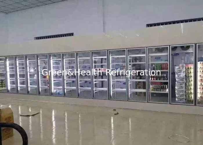 8500L refroidisseur à souffle réfrigérateur de supermarché réfrigérateur avec porte en verre