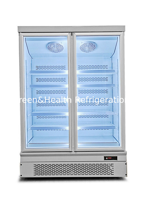 Congélateur d'affichage commercial avec dégivrage automatique et refroidissement par ventilateur pour supermarchés d'une capacité de 1000L