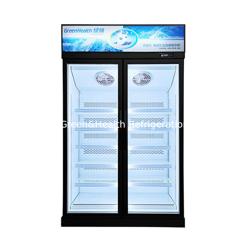 Système de refroidissement par ventilateur 3 portes congélateur à porte verticale en verre avec compresseur Wanbao
