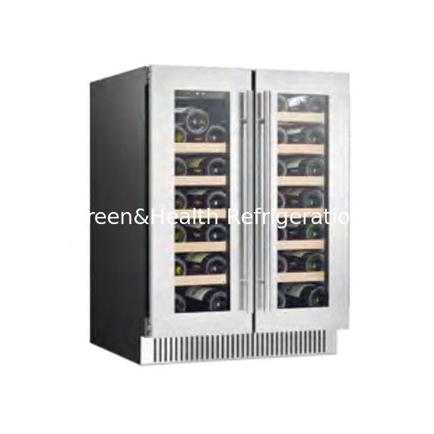 Certificat ETL Réducteur d'espace à double zone de réfrigérateur en acier inoxydable pour le stockage de bière et de vin