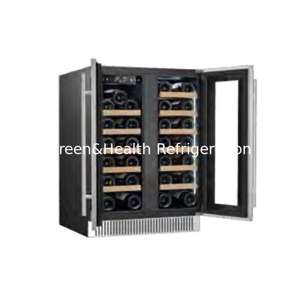 Certificat ETL 110V/60Hz Cabinet de refroidisseur de vin à double porte vitrée avec réfrigérant R600
