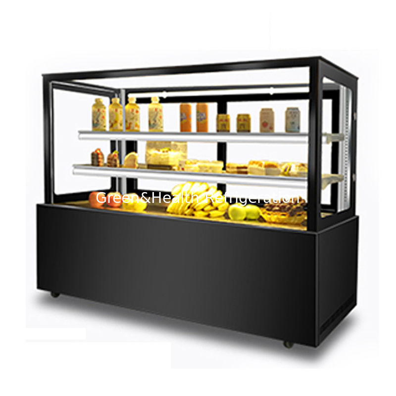 Armoire de boulangerie à lumière LED refroidisseur d'affichage de gâteau avec roue facile à déplacer